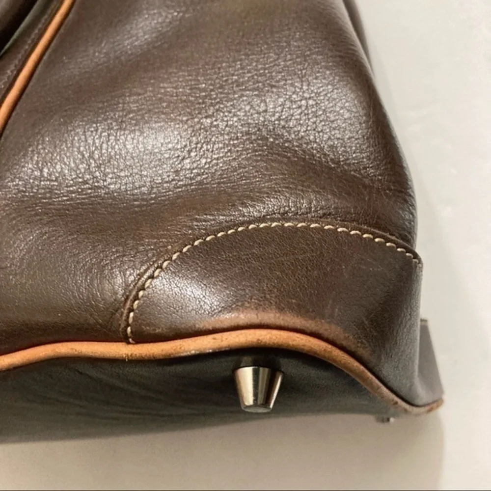 Coach vintage y2k Hamptons 7585 brown leather tote bag